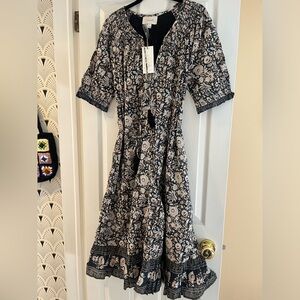 Cleobella printed cotton midi dress